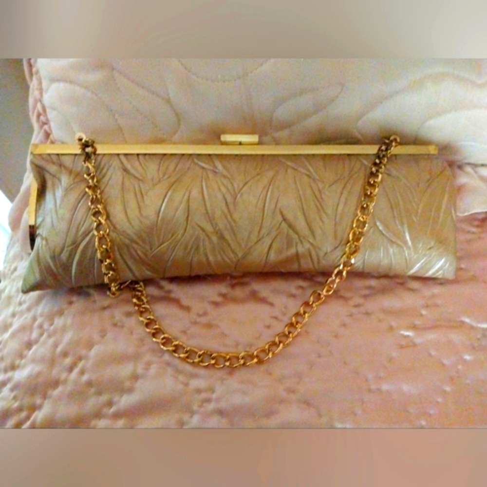 Jessica Mcclintock Gold Eve Bag